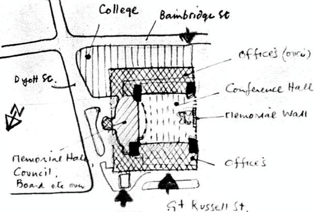 Original Top-Down Sketch of Congress Centre